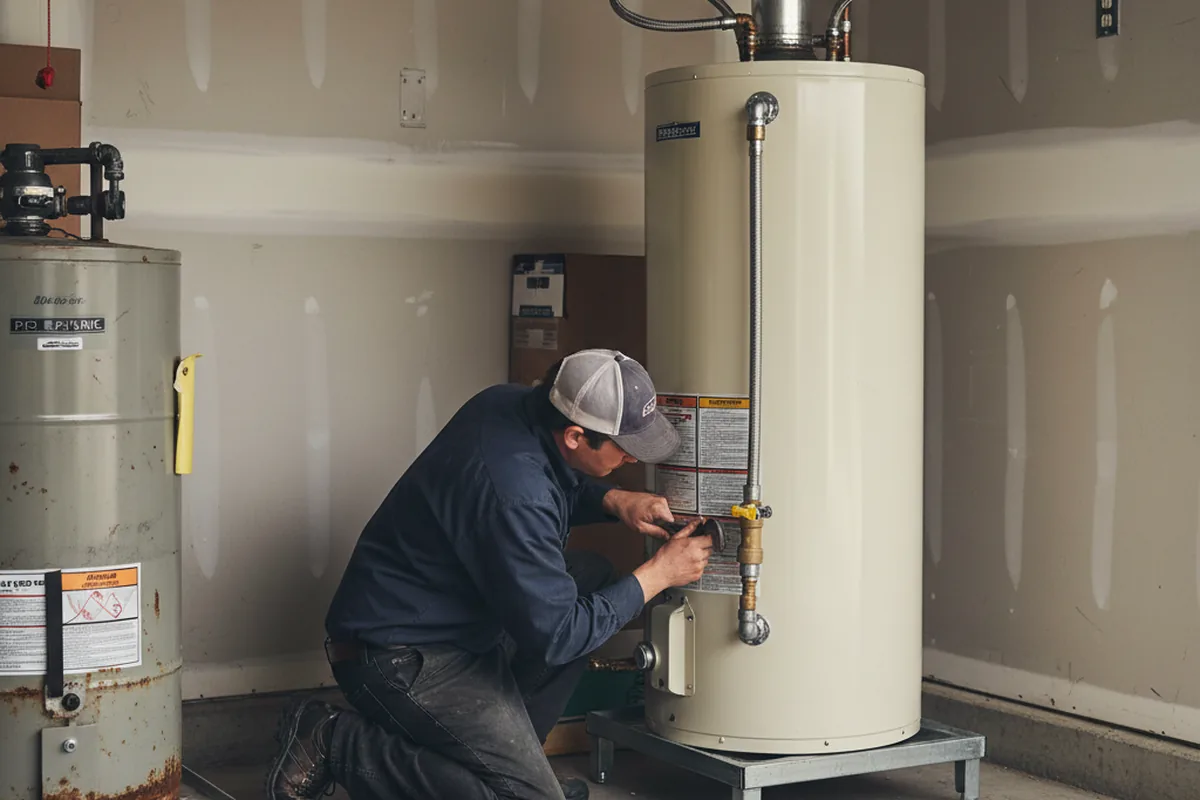 Water heater and shutoff valve replacement in Wadsworth